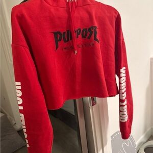 Justin Bieber Purpose World Tour Cropped Hoodie